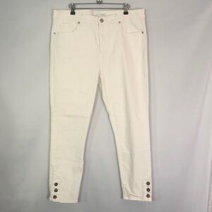 LOFT Made and Loved Modern Slim Pockets White Jean Size 32/14